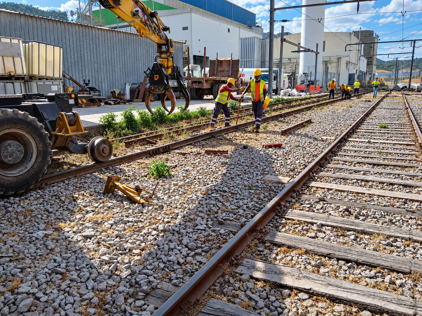 Construção do ramal ferroviário de acesso à Biotek